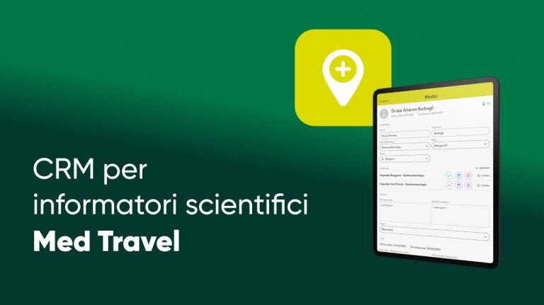 CRM per informatori scientifici Med Travel Cosmobile